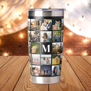 Photo Collage Personalised Monogram Insulated Tumbler