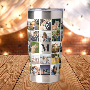 Photo Collage Personalised Monogram Insulated Tumbler