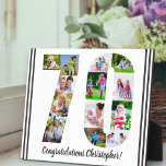 Photo Collage Personalised Number 70 Birthday Plaque<br><div class="desc">70th Birthday Plaque - personalised with a photo collage of your favourite photos and custom text. The photo template is set up ready for you to add your photos, which will be displayed in the shape of a number 70. The wording, which currently reads "Congratulations [name]!" can also be customised....</div>