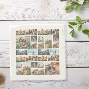 Photo Collage Personalised Stone Coaster