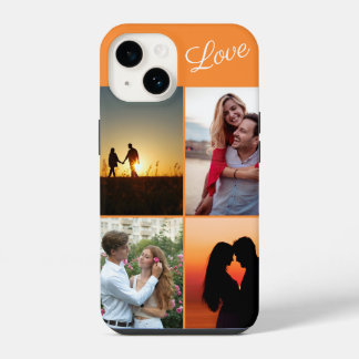 Photo collage Personalised Stylish Couple in love iPhone 14 Case