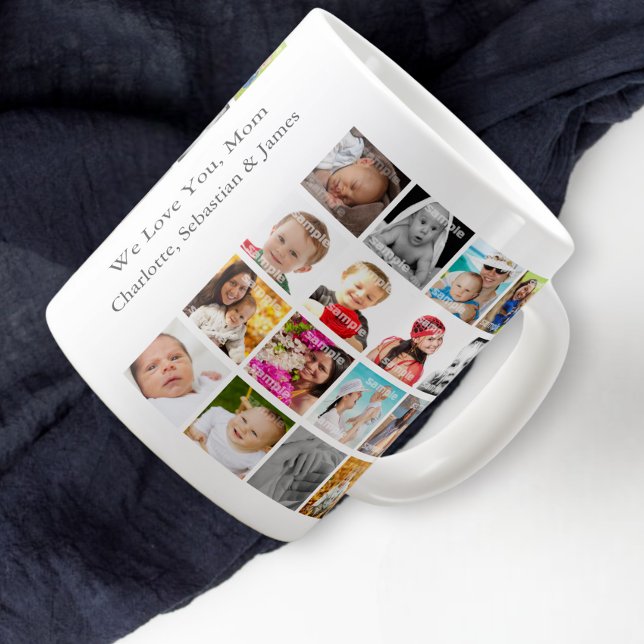 Photo Collage Personalized Custom Large Coffee Mug (Creator Uploaded)