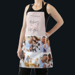 Photo collage pink girly 50th birthday modern apron<br><div class="desc">Photo collage pink girly glitter 50th birthday modern typography design.</div>