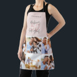 Photo collage pink girly 50th birthday modern apron<br><div class="desc">Photo collage pink girly glitter 50th birthday modern typography design.</div>