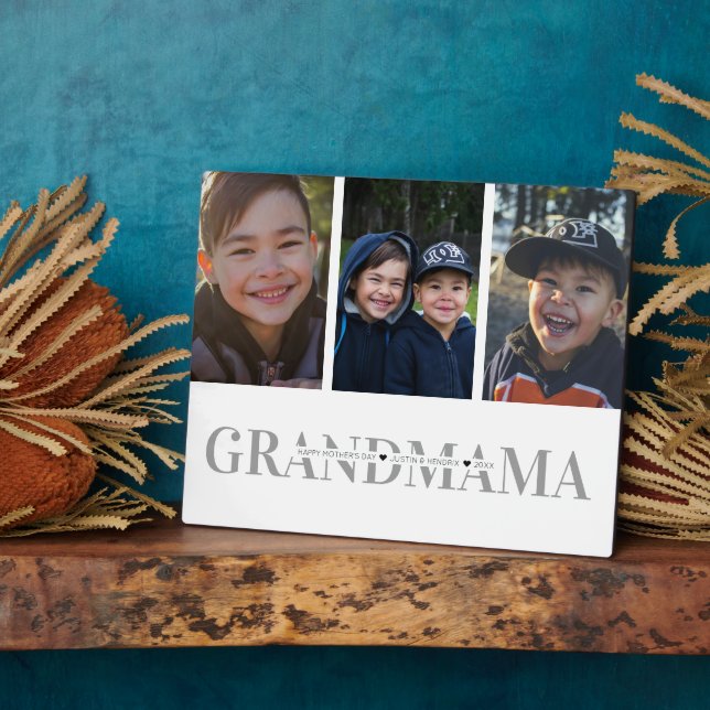 Photo Collage Plaque | Grandmama | Mother's Day (Side)