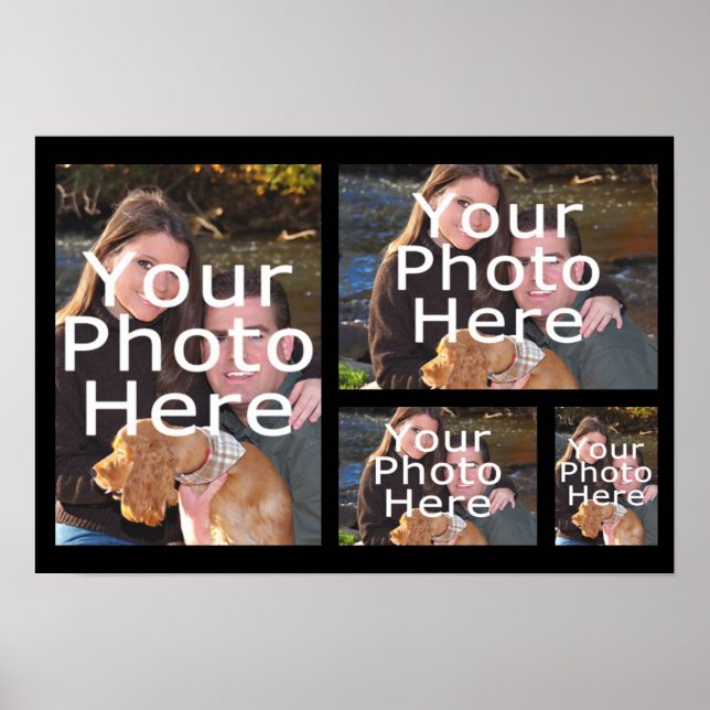 Photo Collage Poster, Four Pictures Poster (Front)