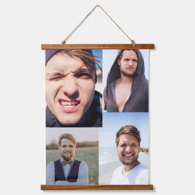 Photo Collage Put Your Face On a  Hanging Tapestry (Front)