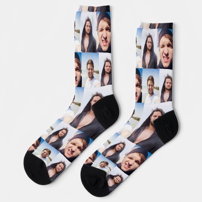 Photo Collage Put Your Face On Socks (Left)