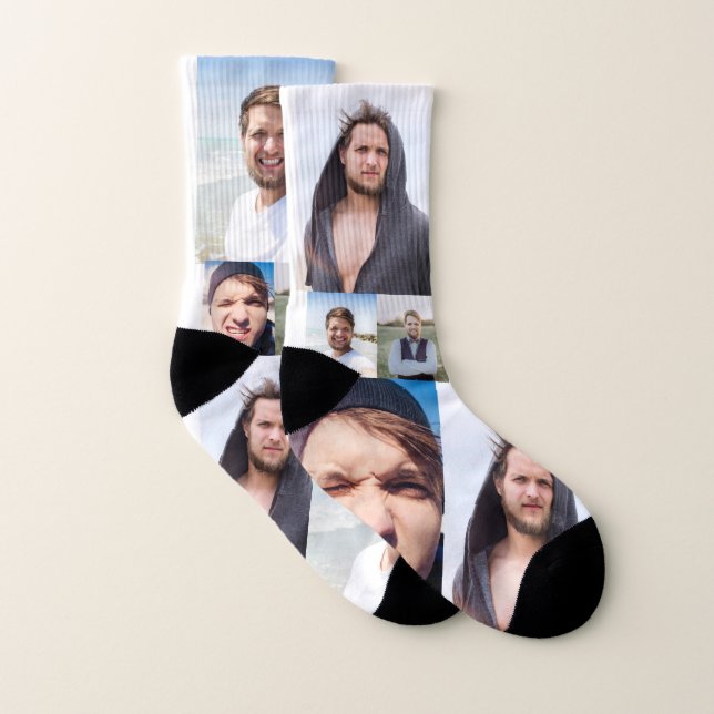 Photo Collage Put Your Face On Socks (Pair)