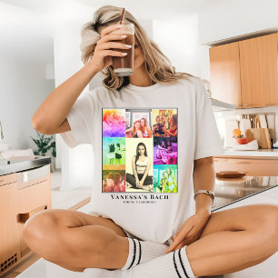 Photo Collage Retro Picture Bachelorette Bestie T T-Shirt
