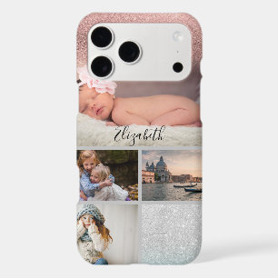 Photo Collage Rose Gold Your Name