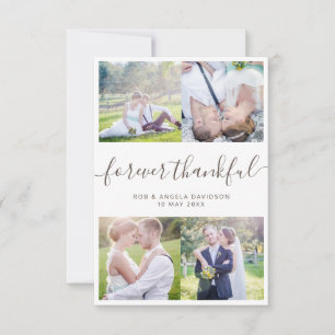 Photo collage script wedding thank you card