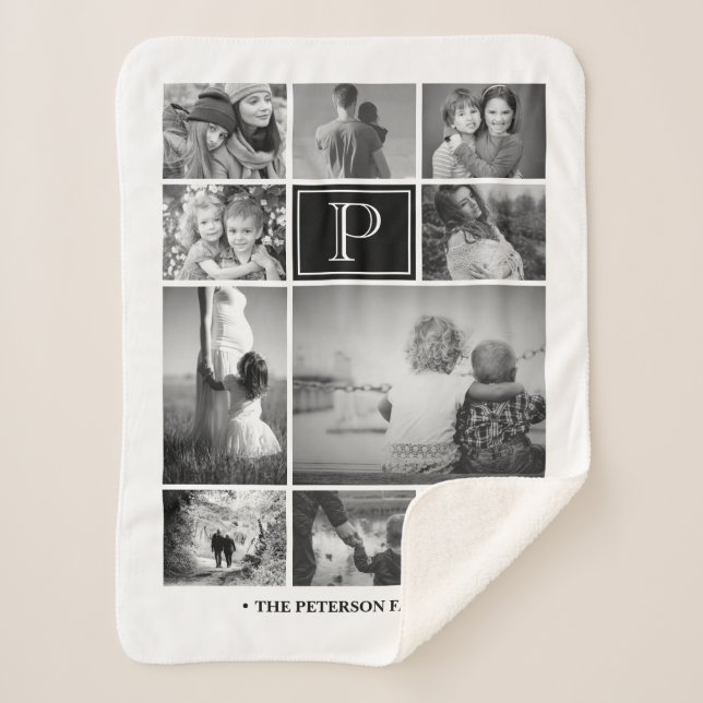 Photo Collage Sherpa Blanket (Front)