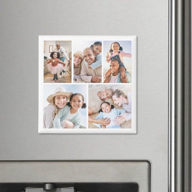Photo Collage Simple Elegant Picture Magnet (Photo Collage Simple Elegant Picture magnet )