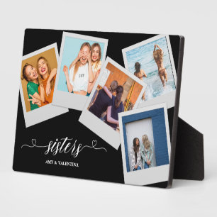 Photo Collage Sisters Cute Personalised Gift Plaque