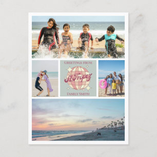 Photo collage St Tropez family Friends vacation Postcard