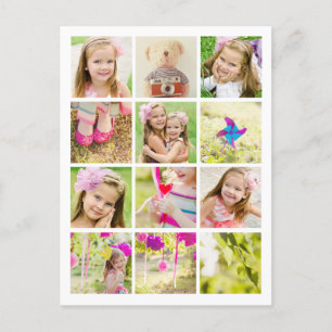 Photo Collage Template Personalised Postcard