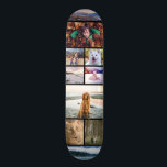 Photo Collage Template Skateboard<br><div class="desc">Customisable skateboard with a photo template to which you can add ten of your own photos.</div>