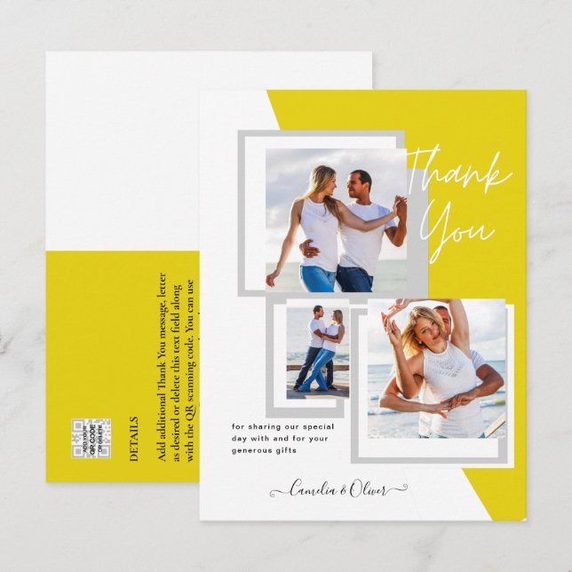 Photo Collage THANK YOU Wedding/Baby/Graduate/ANY Postcard (Front/Back)