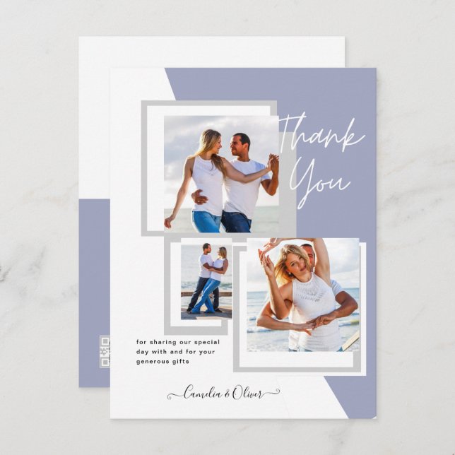 Photo Collage THANK YOU Wedding/Baby/Graduate/ANY Postcard (Front/Back)