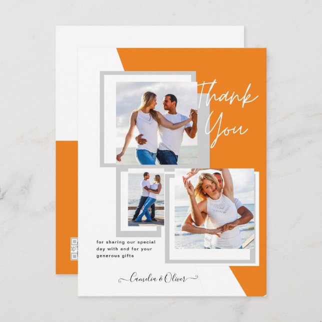 Photo Collage THANK YOU Wedding/Baby/Graduate/ANY Postcard (Front/Back)