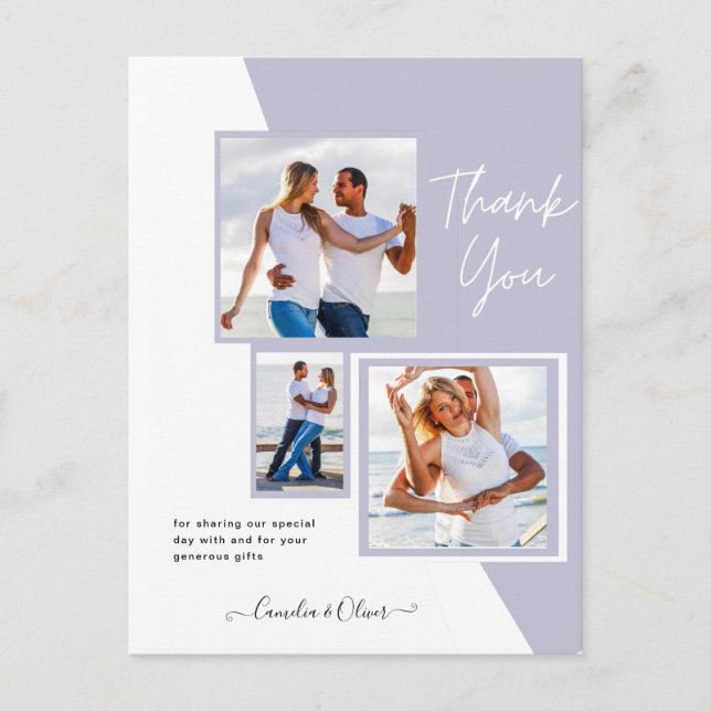 Photo Collage THANK YOU Wedding/Baby/Graduate/ANY Postcard (Front)