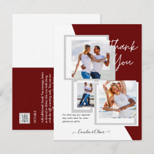 Photo Collage THANK YOU Wedding/Baby/Graduate/ANY Postcard