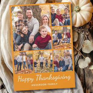 Photo Collage Thanksgiving Holiday Card