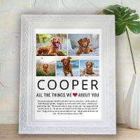 Photo Collage Things We Love About You Pet Dog
