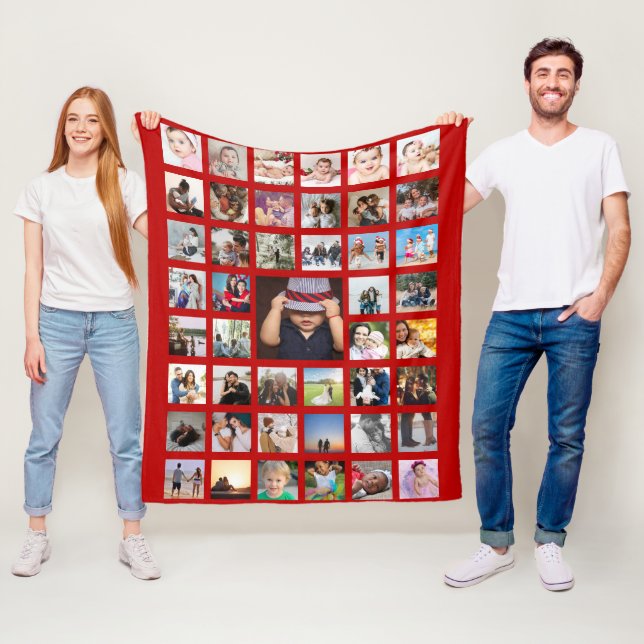 Photo Collage  Unique Personalised DIY Custom Fleece Blanket (In Situ)