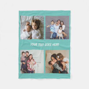 Photo Collage Unique Personalised DIY Custom Fleece Blanket