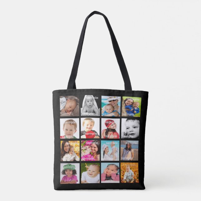 Photo Collage  Unique Personalised Tote Bag (Back)