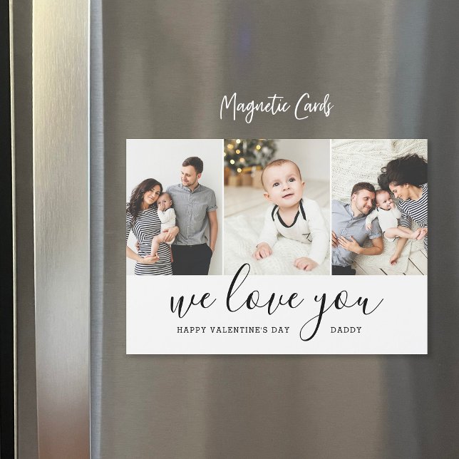 Photo Collage Valentine's Day Magnetic Card (Creator Uploaded)