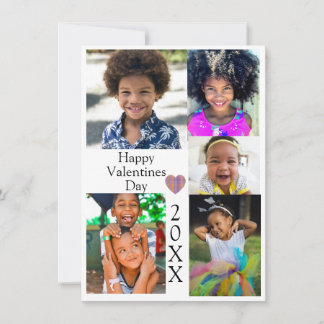 Photo Collage Valentines Heart Custom Year