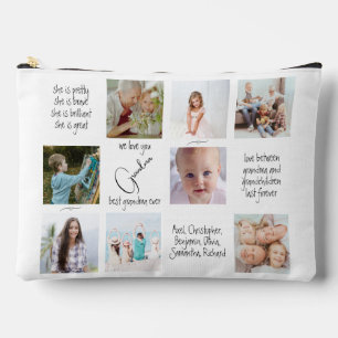 Photo Collage We Love You Best Grandma Ever       Accessory Pouch