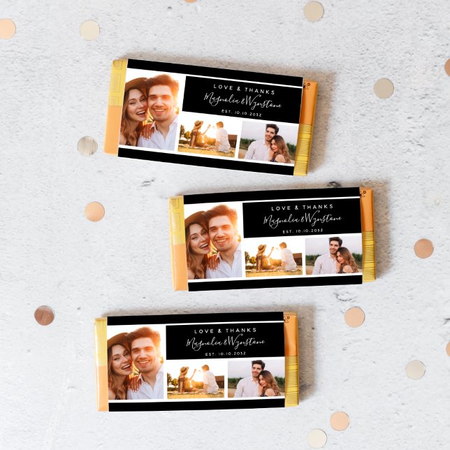 Photo Collage Wedding Favour Candy Bar Wrapper (Creator Uploaded)
