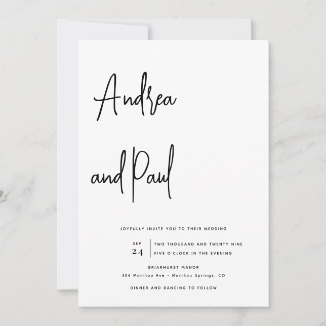 Photo Collage Wedding | Qr Code Invitations (Front)