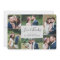 Photo Collage Wedding Thank You Flat Card | Grey