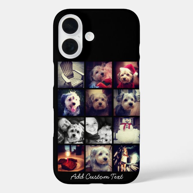 Photo Collage with Black Background Case-Mate iPhone Case (Back)