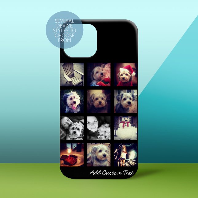 Photo Collage with Black Background Case-Mate iPhone Case (Personalized Phone Case)