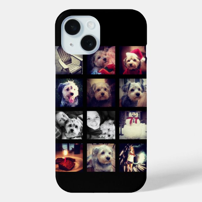 Photo Collage with Black Background Case-Mate iPhone Case (Back)