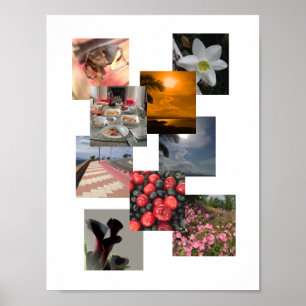 Photo Collage With No Borders Design Poster
