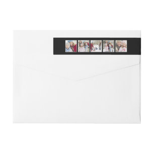 Photo Collage   Wraparound Return Address Label