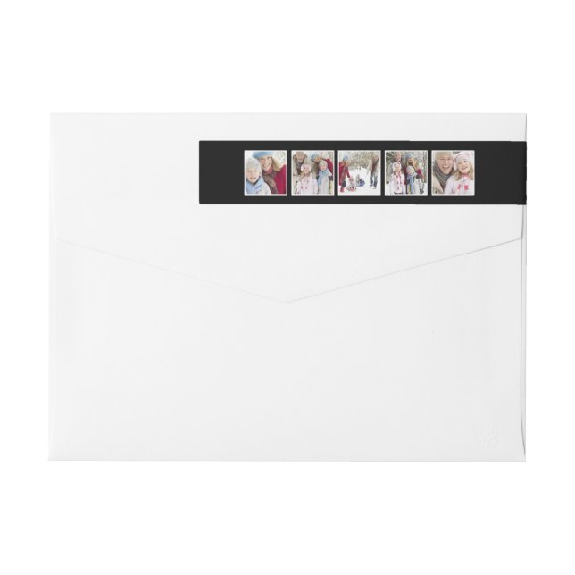 Photo Collage | Wraparound Return Address Label (Back)