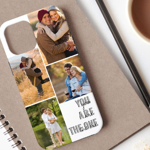 Photo Collage You are The One Romantic Quote White Case-Mate iPhone Case