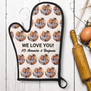 Photo Collage Your Text, Grill, Chef, Baker Custom Oven Mitt