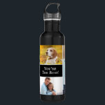 Photo collage You're the best Modern Simple Custom 710 Ml Water Bottle<br><div class="desc">Celebrate someone special with this modern, simple 4-photo collage custom water bottle, featuring the heartfelt message "You're the Best." Personalise this sleek and functional water bottle with your favourite photos, making it a perfect gift for any occasion—whether it's for a birthday, or a thoughtful just because gift. The stylish design...</div>