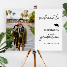 Photo College Graduation Party Welcome Sign