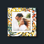 Photo Colourful Animal Pattern Canvas Print<br><div class="desc">Made to look dimensional,  a colourful wild animal print pattern creates a beautiful frame for your favourite photo on this wrapped canvas. **TIP: If using square plaque,  you might need to crop your photo to a square BEFORE uploading it for best results.</div>