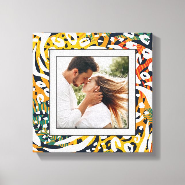Photo Colourful Animal Pattern Canvas Print (Front)